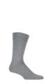 Mens 1 Pair Falke Sensitive London Cotton Left and Right Socks With Comfort Cuff - Light Grey Melange