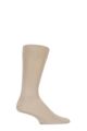 Mens 1 Pair Falke Sensitive Malaga with Pressure Free Top Socks - Sand