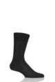 Mens 1 Pair Falke Milano Rib 97% Fil d'Ecosse Cotton Socks - Black