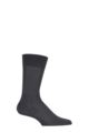 Mens 1 Pair Falke Milano Rib 97% Fil d'Ecosse Cotton Socks - Anthracite Melange