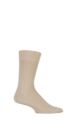 Mens 1 Pair Falke Milano Rib 97% Fil d'Ecosse Cotton Socks - Sand