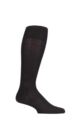 Mens 1 Pair Falke Milano 97% Cotton Knee High Socks - Brown