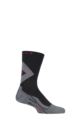 Mens 1 Pair Falke Low Compression 4 Grip Football and Sports Socks - Black