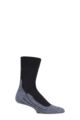 Mens 1 Pair Falke RU4 Cushioned Wool Sports Crew Socks - Black