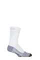 Mens 1 Pair Falke TE2 Medium Volume Ergonomic Cushioned Tennis Socks - White / Grey