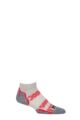 Mens and Women's 1 Pair 1000 Mile Lite Anklet Double Layer Socks - Silver / Red