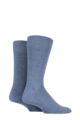 Mens 2 Pair Burlington Everyday Cotton Socks - Denim