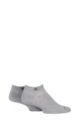 Mens 2 Pair Burlington Everyday Cotton Trainer Socks - Grey