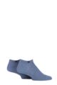 Mens 2 Pair Burlington Everyday Cotton Trainer Socks - Denim