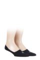 Mens 2 Pair Burlington Everyday Invisible Cotton Socks - Black