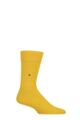 Mens 1 Pair Burlington Lord Plain Cotton Socks - Lemonade