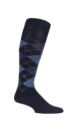 Mens 1 Pair Burlington Preston Soft Acrylic Knee High Socks - Dark Navy