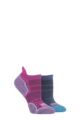 Mens and Women's 2 Pair 1000 Mile Run Anklet Socks - Hot Pink