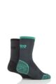 Mens and Women's 2 Pair 1000 Mile Single Layer Walking Socks - Emerald/Charcoal