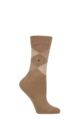 Women's 1 Pair Burlington Whitby Extra Soft Argyle Socks - Sun