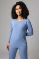 Women's 1 Pack Lazy Panda Bamboo Loungewear Selection Long Sleeved Top - Blue Long Sleeved Top