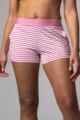 Women's 1 Pack Lazy Panda Bamboo Loungewear Selection Shorts - Pink Stripe Shorts