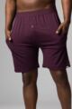 Mens 1 Pack Lazy Panda Bamboo Loungewear Selection Shorts - Burgundy Shorts