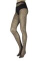 Women's 1 Pair Falke Shell Fragments Printed Sheer Tights - Black