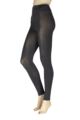 Ladies 1 Pair Falke Cotton Touch Footless Tights - Graphite