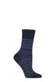 Women's 1 Pair Falke Sunset Stripe Sensitive Lyocell Socks - Navy