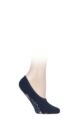 Women's 1 Pair Falke Cosy Ballerina Slipper Socks with Carry Pouch - Navy