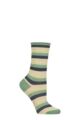 Women's 1 Pair Falke Dopamine Stripe Lyocell Socks - Nettle