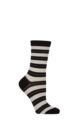 Women's 1 Pair Falke Stripe Uniform Cotton Socks - Black