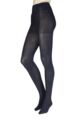 Women's 1 Pair Falke Family Combed Cotton Tights - Dark Navy