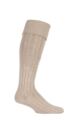 Mens 1 Pair Glenmuir Birkdale Cotton Cushioned Knee High Golf Socks - Oatmeal