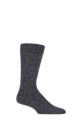 Mens 1 Pair Pantherella Rye Eco Luxe Ribbed Cotton Socks - Black Sea