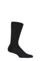 Mens 1 Pair Pantherella Camden Merino Wool Plain Socks - Black