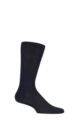 Mens 1 Pair Pantherella Camden Merino Wool Plain Socks - Navy