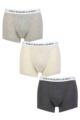 Mens 3 Pair Ralph Lauren Stretch Cotton Classic Trunks - Grey / Cream / Charcoal