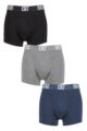 Mens 3 Pack CR7 Cotton Trunks - Black/Blue/Grey