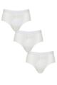 Mens 3 Pack Glenmuir Cotton High Rise Briefs - White