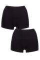 Women's 2 Pack Ambra Seamless Smoothies Shorties Underwear - Black