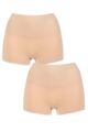 Women's 2 Pack Ambra Seamless Smoothies Shorties Underwear - Rose Beige