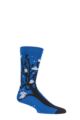 Mens and Women's 1 Pair Shared Earth Fair Trade Bamboo Owls Socks - Blue