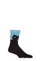 Mens and Women's 1 Pair Shared Earth Fair Trade Black Cat Bamboo Socks - Black Cat