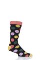 Mens and Women's 1 Pair Shared Earth Fair Trade Bamboo Polka Dots Socks - Multi