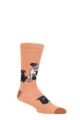 Mens and Women's 1 Pair Shared Earth Fair Trade Bamboo Dogs Socks - Multi