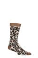 Mens and Women's 1 Pair Shared Earth Fair Trade Leopard Bamboo Socks - Leopard