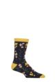 Mens and Women's 1 Pair Shared Earth Fair Trade Indian Inspired Bamboo Socks - Floral