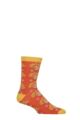 Mens and Women's 1 Pair Shared Earth Fair Trade Indian Inspired Bamboo Socks - Rusty Red