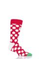 Mens and Women's 1 Pair Happy Socks Christmas Big Dot Snowman Combed Cotton Socks - Multi