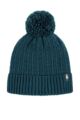 Women's 1 Pack Heat Holders Ellery Cable Turnover Cuff Pom Pom Hat - Teal