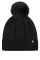 Women's 1 Pack SOCKSHOP Heat Holders Kiruna Centre Cable Hat - Black