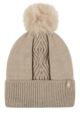 Women's 1 Pack SOCKSHOP Heat Holders Kiruna Centre Cable Hat - Oatmeal Melange