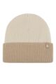 Women's 1 Pack SOCKSHOP Heat Holders Bavaria Two Tone Turn Over Hat - Cream